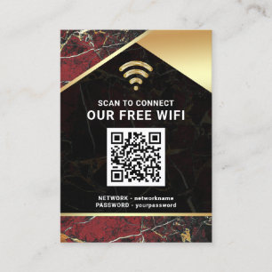 Stijlvolle gepersonaliseerde QR-code wifi-netwerkw Visitekaartje
