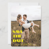 Stijlvolle Gepersonaliseerde Trouwfoto Sla de Datu Save The Date (Voorkant)