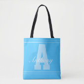 Stijlvolle gepersonaliseerde typografie-naam canva tote bag (Voorkant)