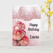 Stijlvolle gepersonaliseerde verjaardagskaart kaart (Gele Bloem)