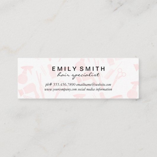 Stijlvolle gereedschappen met monogram mini visitekaartje (Achterkant)