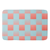 Stijlvolle geruite gradiënt poeder blauw koraal ro badmat (Voorkant)