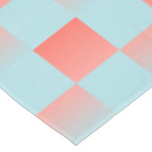 Stijlvolle geruite gradiënt poeder blauw koraal ro tafelkleed (Gekanteld)