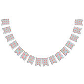 Stijlvolle geruite gradiënt poeder blauw koraal ro vlaggetjes (Alle)