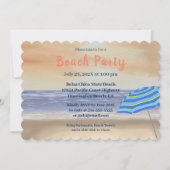 Stijlvolle geschilderde Beach Party uitnodiging (Voorkant)