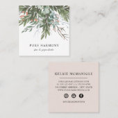 Stijlvolle geschilderde bloemboeghs | Wit Vierkante Visitekaartje (Voorkant / Achterkant)