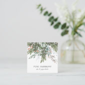 Stijlvolle geschilderde bloemboeghs | Wit Vierkante Visitekaartje (Staand voorkant)