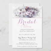 Stijlvolle geschilderde bloemen bruiloft uitnodigi kaart (Voorkant)