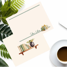 Stijlvolle gestapelde boeken Multipurpose Flat Notitiekaartje