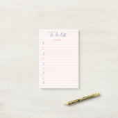 Stijlvolle gestreepte takenlijst post-it® notes (Op bureau)