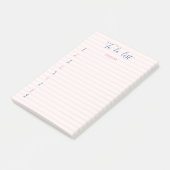 Stijlvolle gestreepte takenlijst post-it® notes (Schuin)