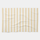 Stijlvolle gestreepte witte en goudblonde handdoek (Horizontaal)