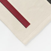 Stijlvolle gestreepte zwart rood crème fleece deken (Hoek)