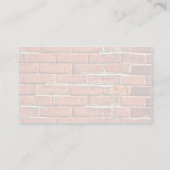Stijlvolle, getextureerde Rode Brick-muur Visitekaartje (Achterkant)