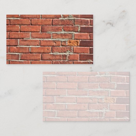 Stijlvolle, getextureerde Rode Brick-muur Visitekaartje (Voorkant / Achterkant)