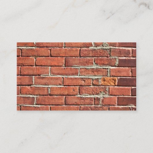 Stijlvolle, getextureerde Rode Brick-muur Visitekaartje (Voorkant)