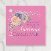 Stijlvolle Geweldige zorgverlener appreciatie Flor Bedankjes Labels (Voorkant)