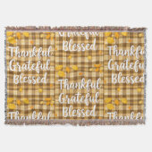 Stijlvolle gezegende, dankbare, dankbare Thanksgiv Deken (Voorkant)