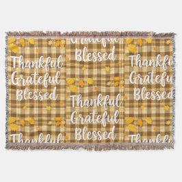 Stijlvolle gezegende, dankbare, dankbare Thanksgiv Deken