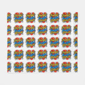 Stijlvolle gezegende, dankbare, dankbare Thanksgiv Fleece Deken (Voorkant (Horizontaal))