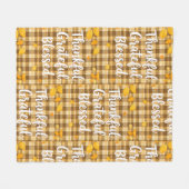 Stijlvolle gezegende, dankbare, dankbare Thanksgiv Fleece Deken (Voorkant (Horizontaal))