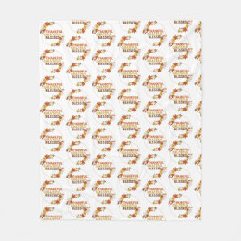 Stijlvolle gezegende, dankbare, dankbare Thanksgiv Fleece Deken