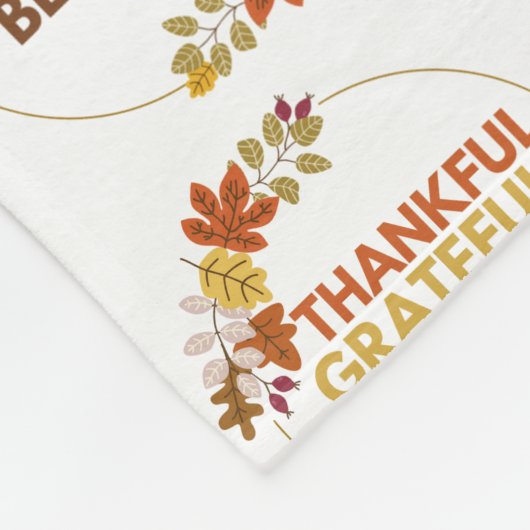 Stijlvolle gezegende, dankbare, dankbare Thanksgiv Fleece Deken (Hoek)