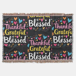 Stijlvolle gezegende, dankbare Thanksgiving Deken