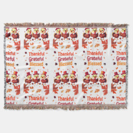 Stijlvolle gezegende, dankbare Thanksgiving Deken