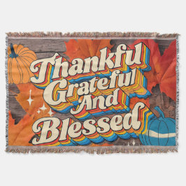 Stijlvolle gezegende, dankbare Thanksgiving Deken