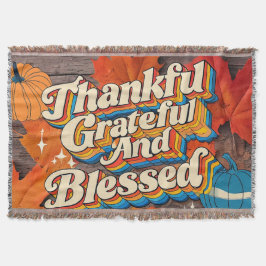 Stijlvolle gezegende, dankbare Thanksgiving Deken