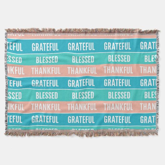 Stijlvolle gezegende, dankbare Thanksgiving Deken (Voorkant)