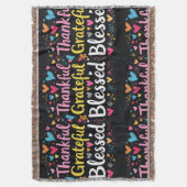 Stijlvolle gezegende, dankbare Thanksgiving Deken (Voorkant Verticaal)