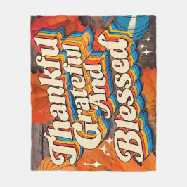 Stijlvolle gezegende, dankbare Thanksgiving Fleece Deken