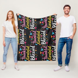 Stijlvolle gezegende, dankbare Thanksgiving Fleece Deken