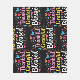 Stijlvolle gezegende, dankbare Thanksgiving Fleece Deken