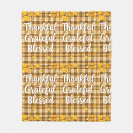 Stijlvolle gezegende, dankbare Thanksgiving Fleece Deken