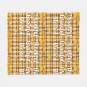 Stijlvolle gezegende, dankbare Thanksgiving Fleece Deken (Voorkant (Horizontaal))