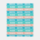 Stijlvolle gezegende, dankbare Thanksgiving Fleece Deken (Voorkant)