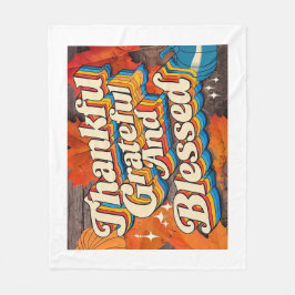 Stijlvolle gezegende, dankbare Thanksgiving Fleece Deken