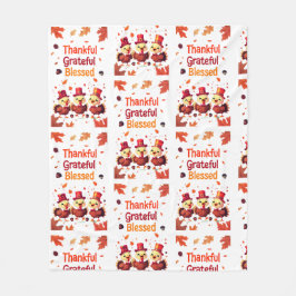 Stijlvolle gezegende, dankbare Thanksgiving Fleece Deken