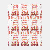 Stijlvolle gezegende, dankbare Thanksgiving Fleece Deken (Voorkant)