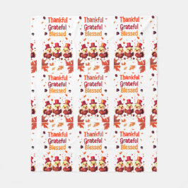 Stijlvolle gezegende, dankbare Thanksgiving Fleece Deken