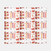 Stijlvolle gezegende, dankbare Thanksgiving Fleece Deken (Voorkant (Horizontaal))