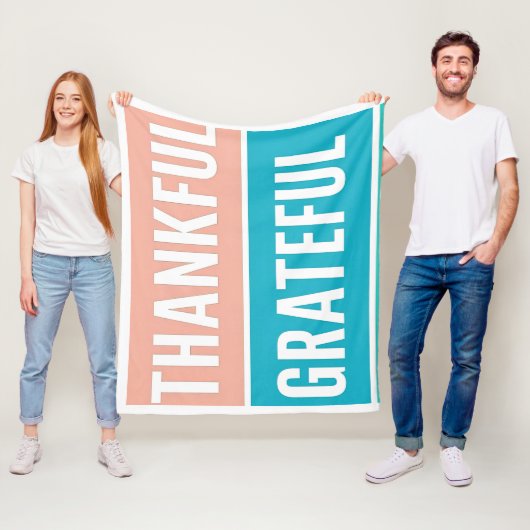 Stijlvolle gezegende, dankbare Thanksgiving Fleece Deken (In situ)