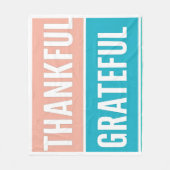 Stijlvolle gezegende, dankbare Thanksgiving Fleece Deken (Voorkant)