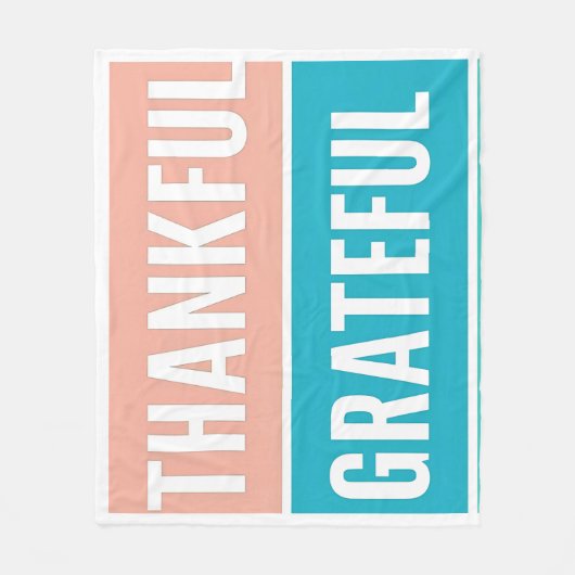 Stijlvolle gezegende, dankbare Thanksgiving Fleece Deken (Voorkant)