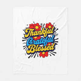 Stijlvolle gezegende, dankbare Thanksgiving Fleece Deken