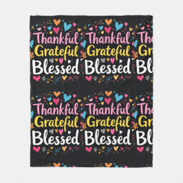 Stijlvolle gezegende, dankbare Thanksgiving Fleece Deken