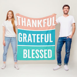 Stijlvolle gezegende, dankbare Thanksgiving Fleece Deken